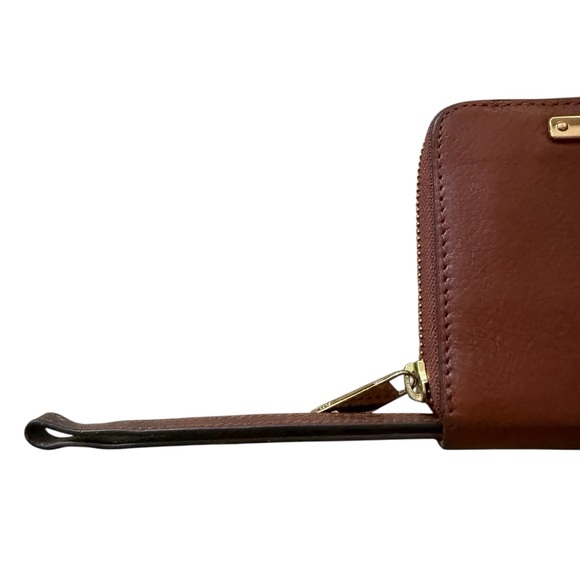 Fossil Chestnut Leather Wallet with Gold Accent - Picture 4 of 8